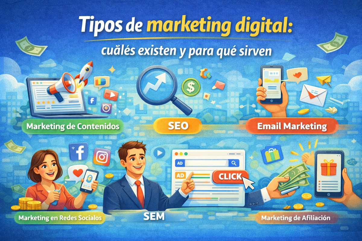 Tipos de marketing digital: cuáles existen y para qué sirven