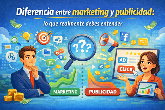 Diferencia entre marketing y publicidad: lo que realmente debes entender