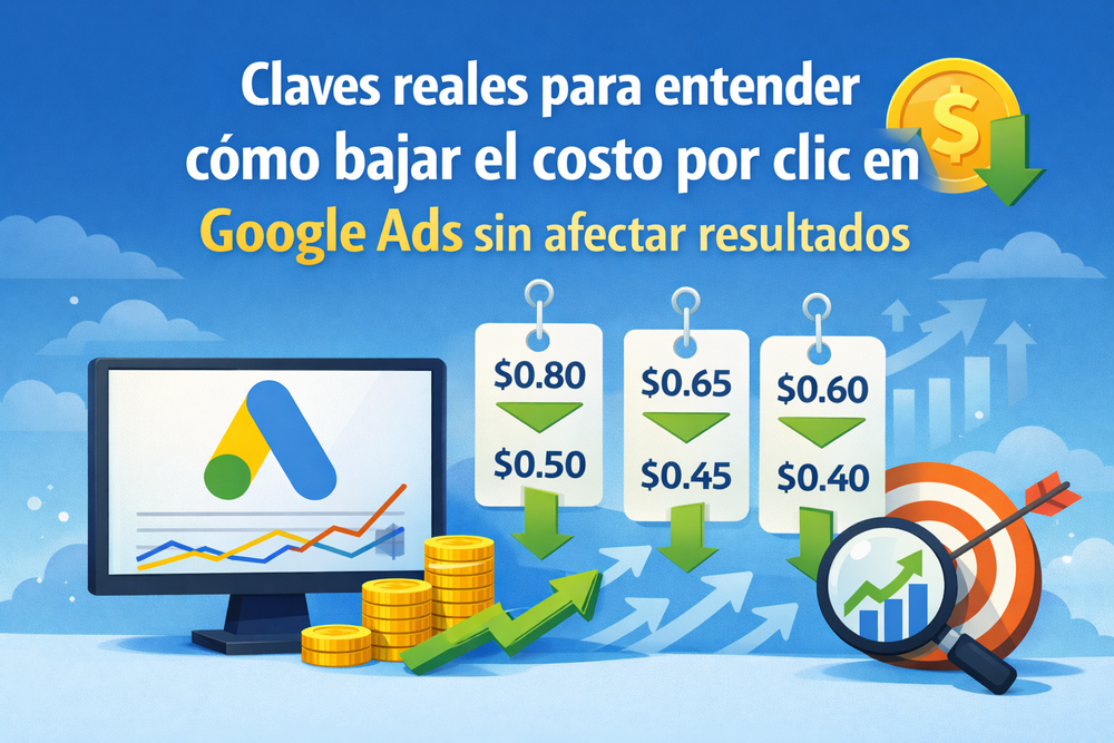 Claves reales para entender cómo bajar el costo por clic en Google Ads sin afectar resultados