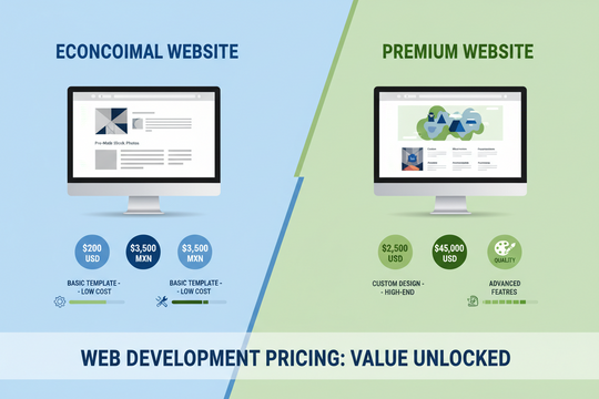 Creación páginas web precio: diferencias entre opciones económicas y profesionales