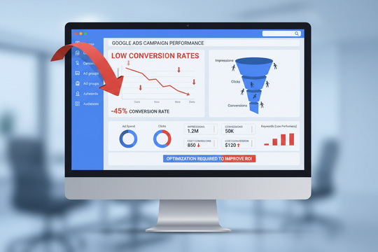 Google Ads con baja conversión