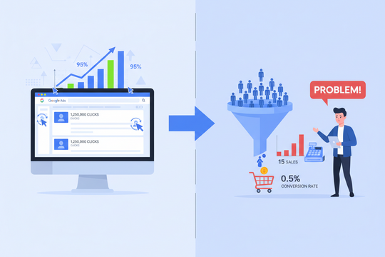 Google Ads con muchos clics pero pocas ventas