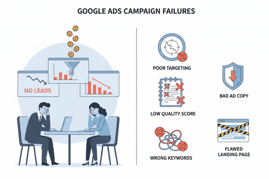 Google Ads sin leads: causas principales